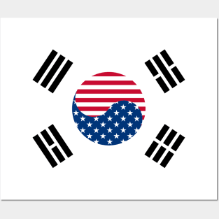 Korean American Flag Posters and Art